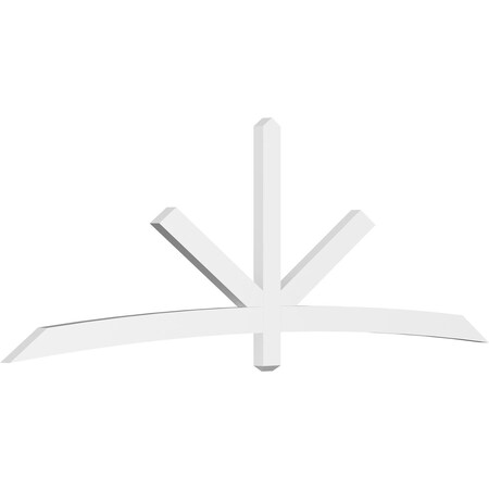 Ekena Millwork Alberta Architectural Grade PVC Gable Bracket, 108"W x 36"H x 2"D x 4"F, 8/12 Pitch GBP108X36X0204ALB00
